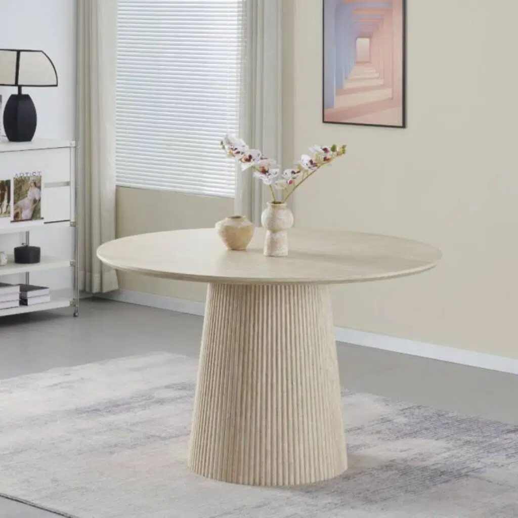 Elodie Round Dining Table – Travertine (3)
