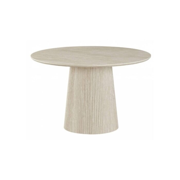 Elodie Round Dining Table 1.2m – Travertine look