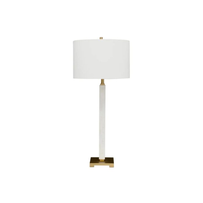 Essex Marble Table Lamp – White