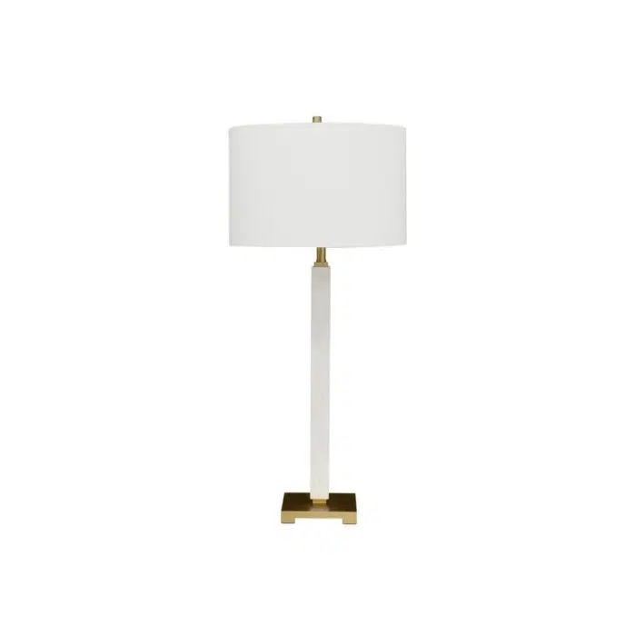 Essex Marble Table Lamp – White