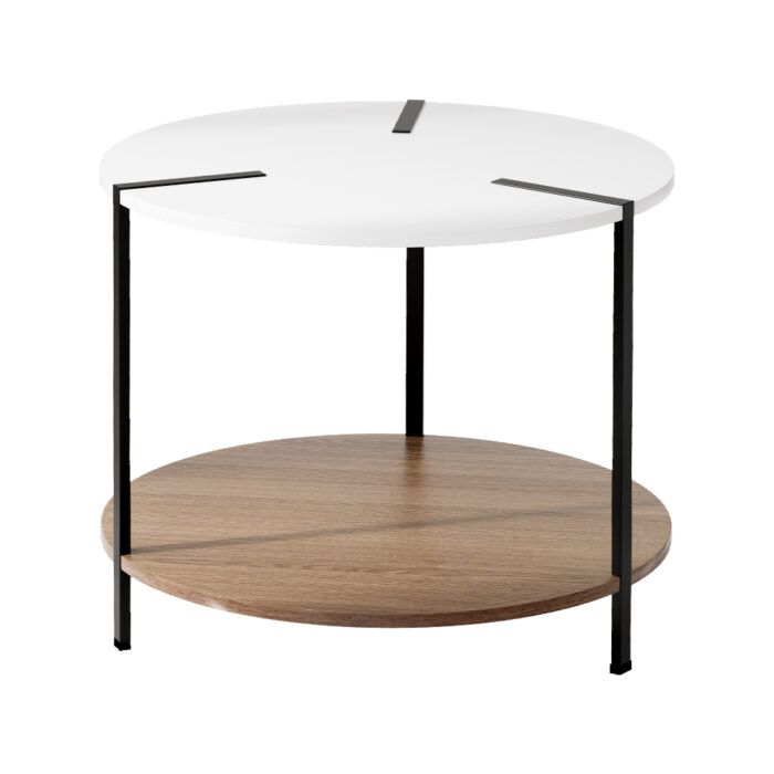 Cedric Round Coffee Table White Modern Stylish