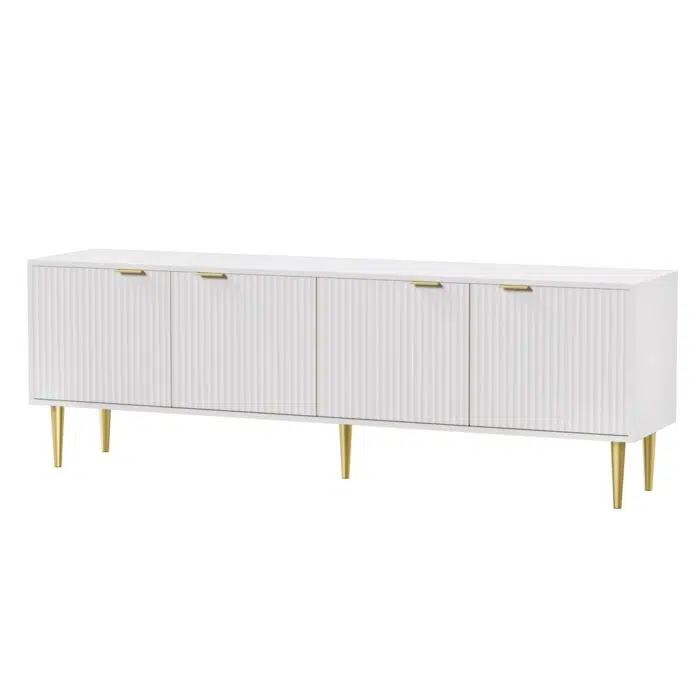 Lark TV Unit – White Entertainment Cabinet (180cm)