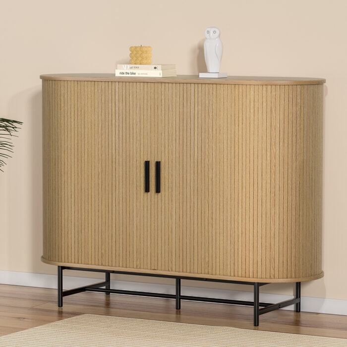 Briony Buffet Sideboard Oak Sliding Door Storage Cabinet