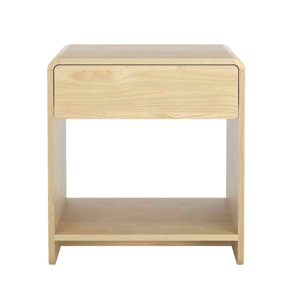 Lark Bedside Table Pine Shelf Modern Design Durable Storage Nightstand Easy Assembly