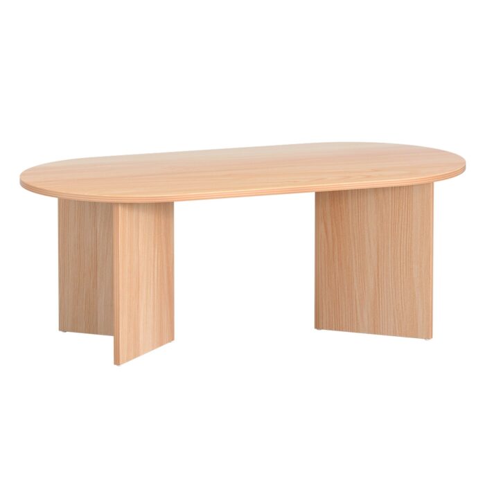 Alva Oval Pine Coffee Table, Sleek Scandi Design, Durable, 110cm, Easy Assembly