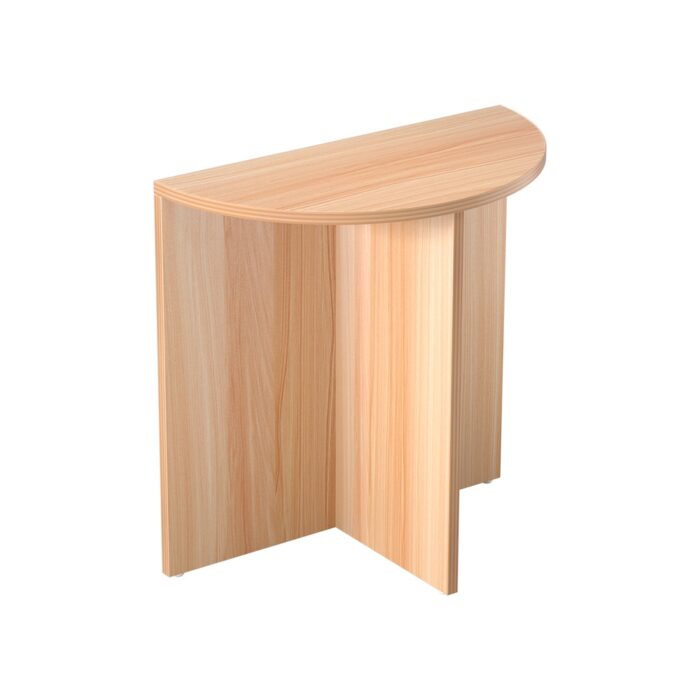 Sleek Semi-Circle Pine Side Table, 48cm, Modern Design, Durable Construction, Space-Saving, Easy Assembly