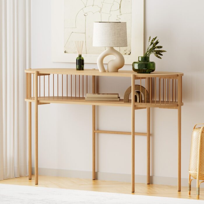 Reef Console Table Natural Pine Stylish Rustic Design