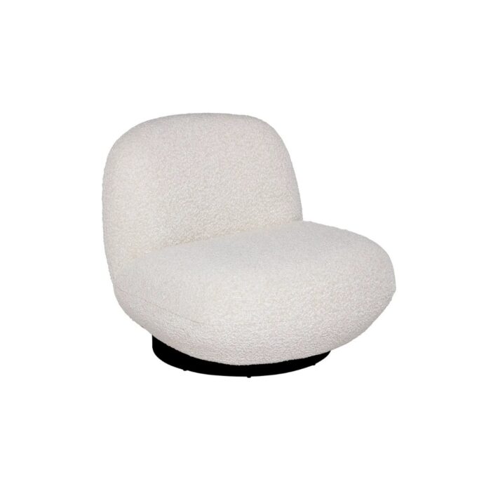 Felicity Swivel Occasional Chair – Ivory Boucle
