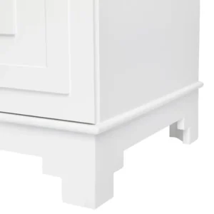 Greek Key Bedside Table White5