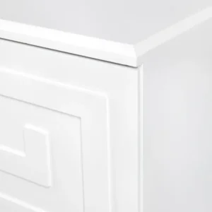 Greek Key Bedside Table White6