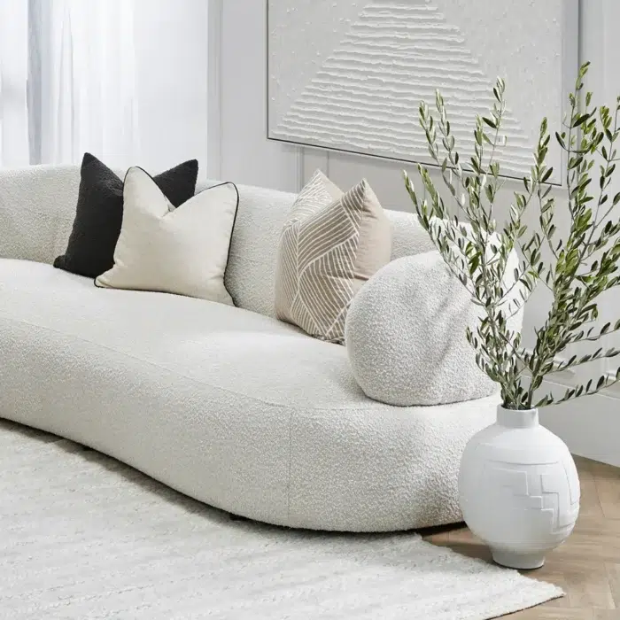 Greenwich 3 Seater Sofa Ivory Boucle1