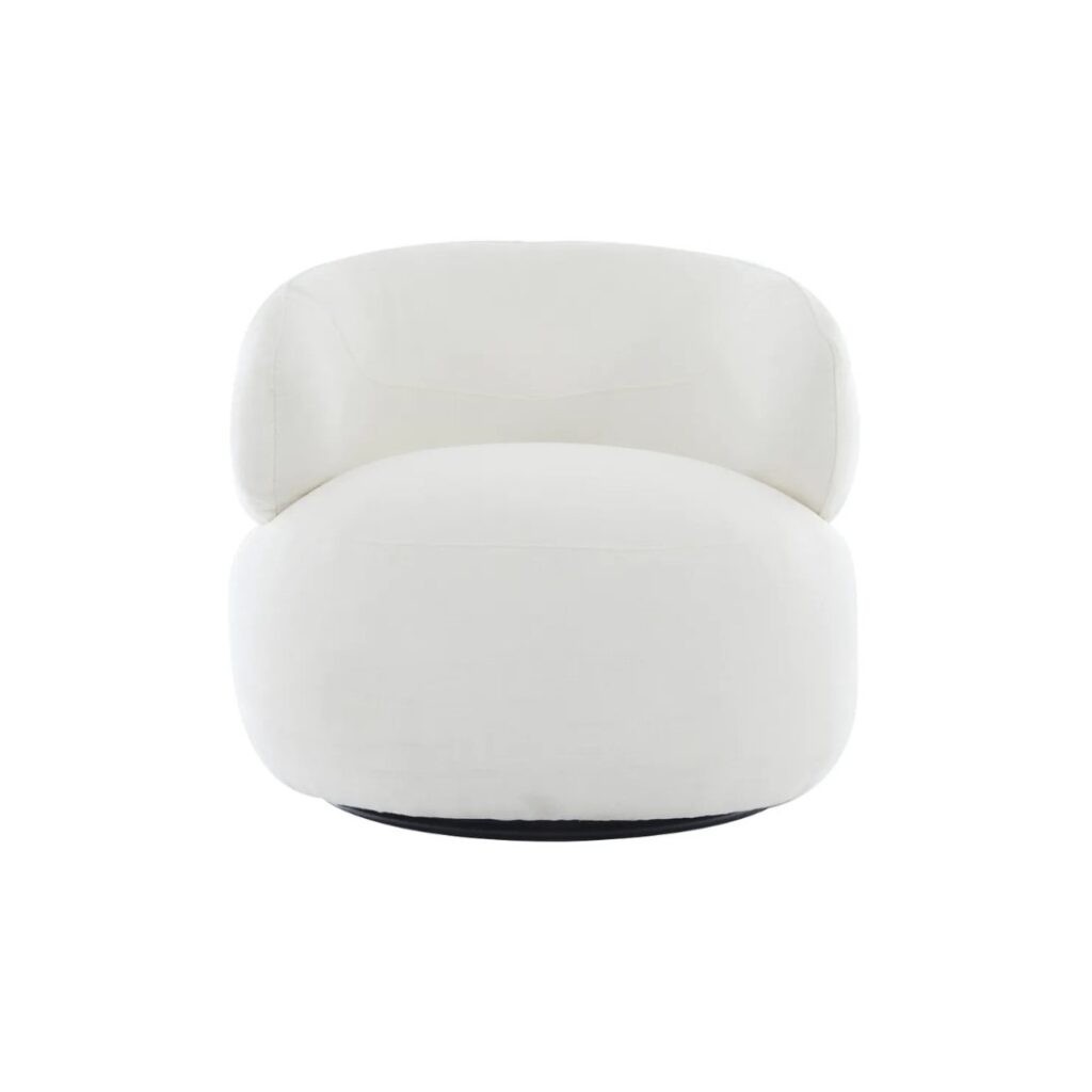 Greenwich Swivel Occasional Chair Ivory Chenille