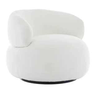 Greenwich Swivel Occasional Chair Ivory Chenille
