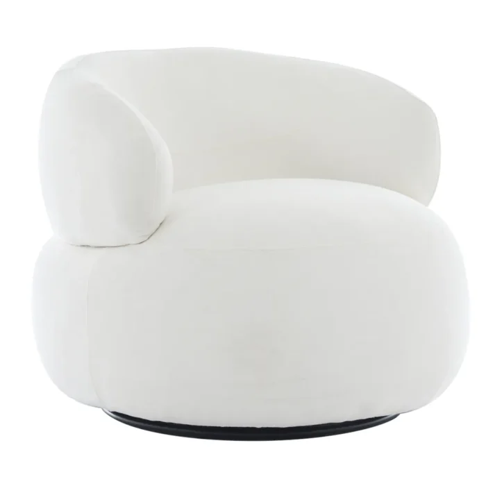 Greenwich Swivel Occasional Chair – Ivory Chenille