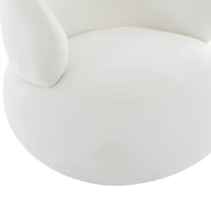 Greenwich Swivel Occasional Chair Ivory Chenille5
