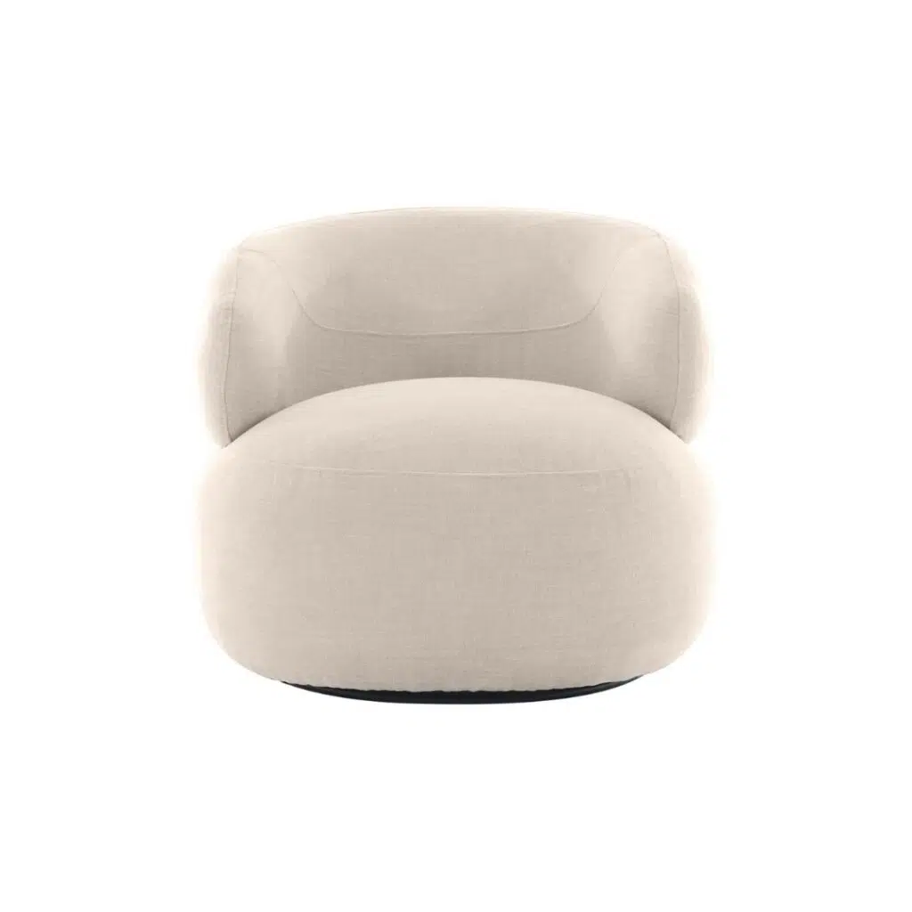 Greenwich Swivel Occasional Chair Natural Chenille