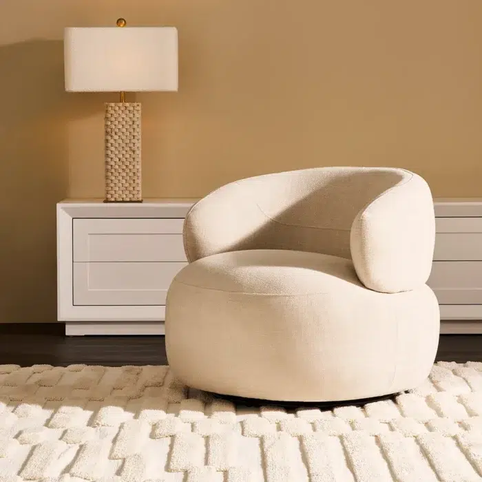 Greenwich Swivel Occasional Chair Natural Chenille1