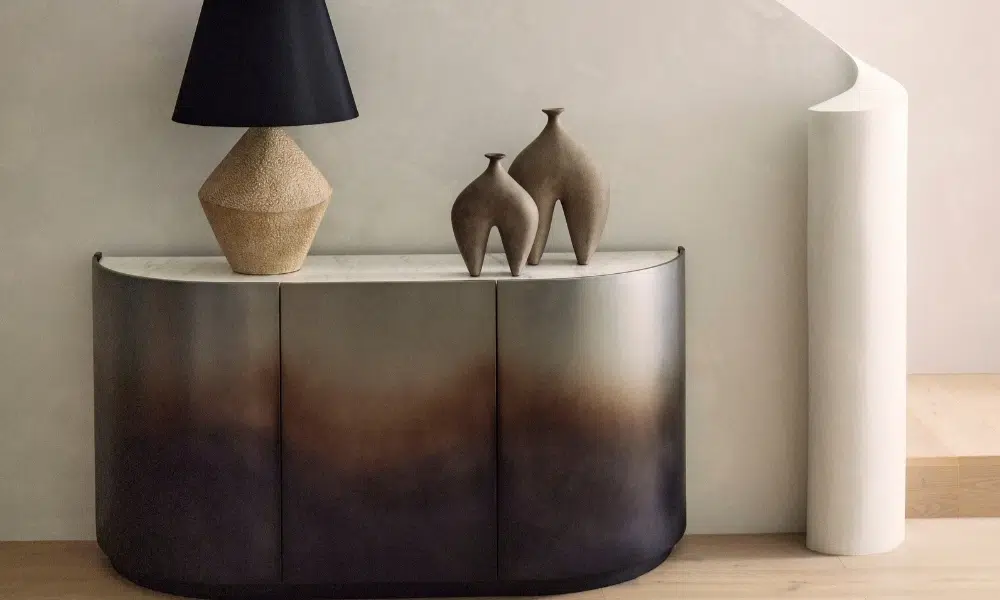 Harper Oxidized Metal Buffet Unit Black, 160cm