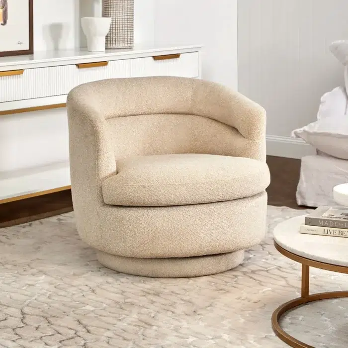 Holly Swivel Arm Chair Natural1