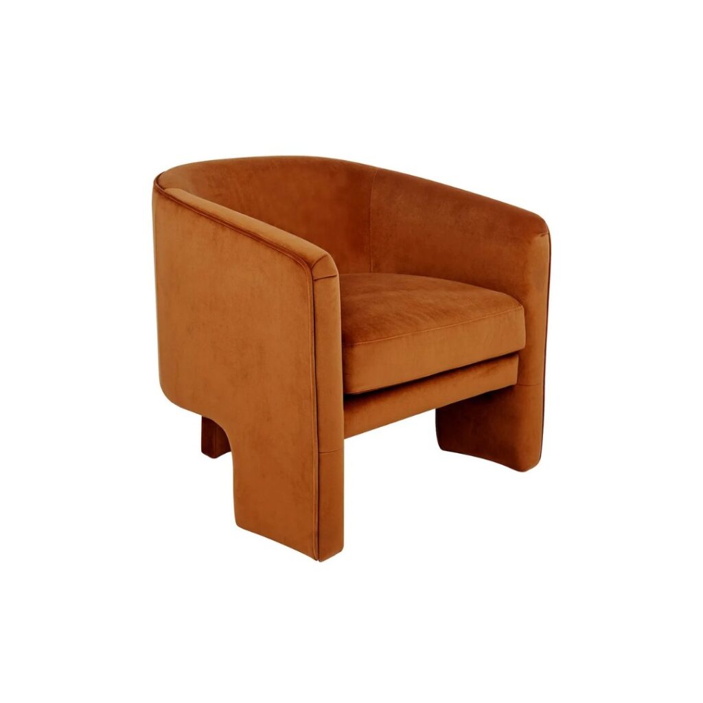 Kylie Arm Chair Caramel Velvet