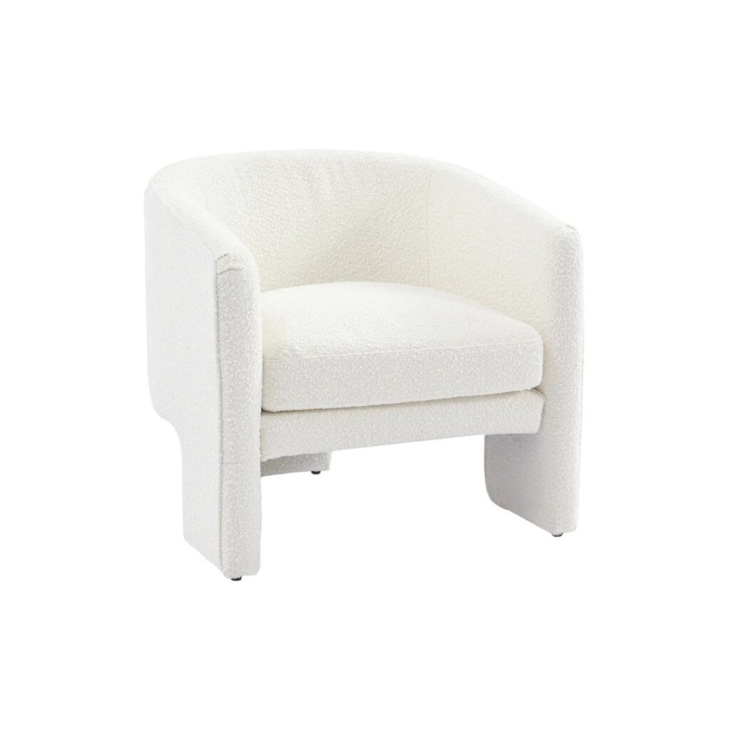 Kylie Arm Chair White Boucle