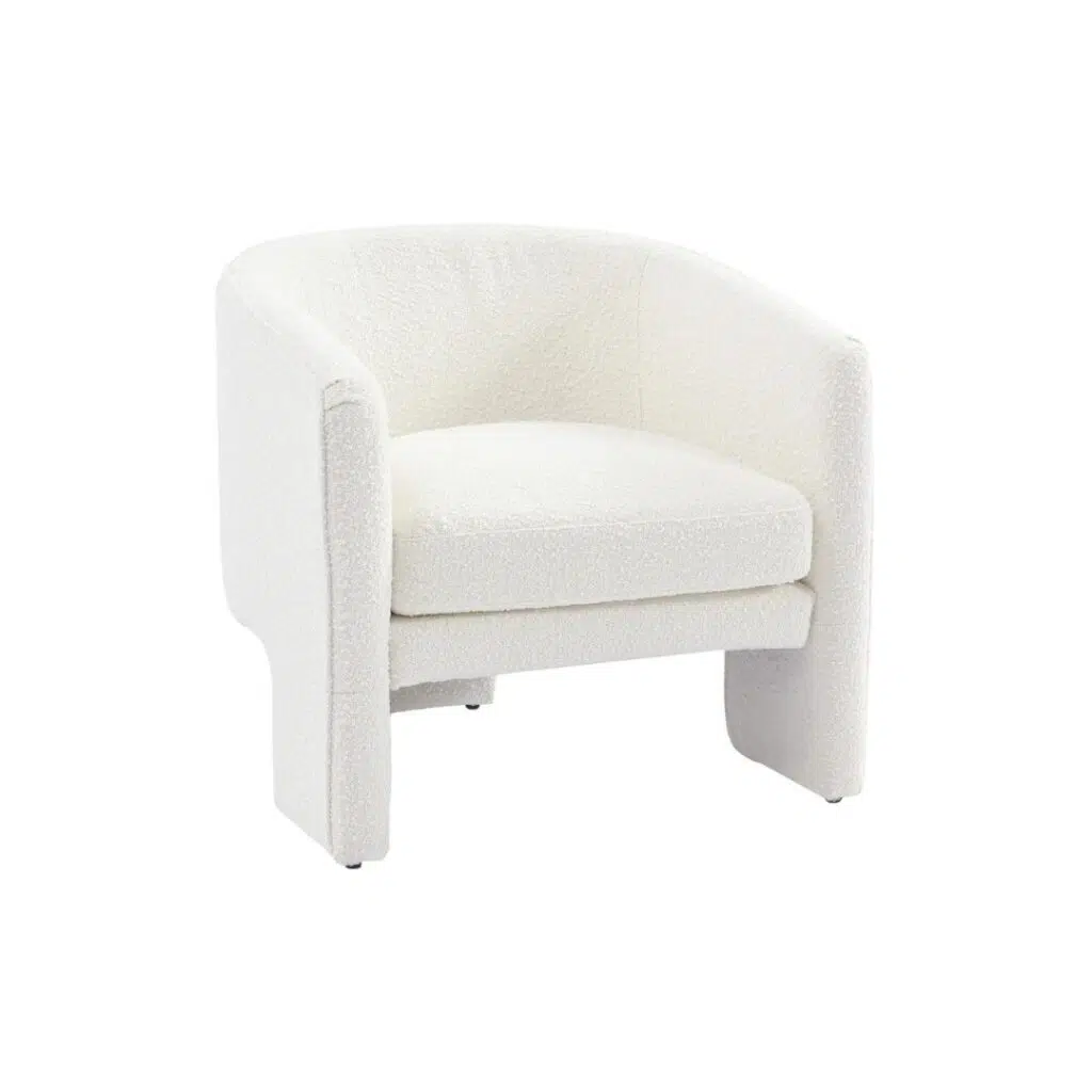 Kylie Arm Chair White Boucle