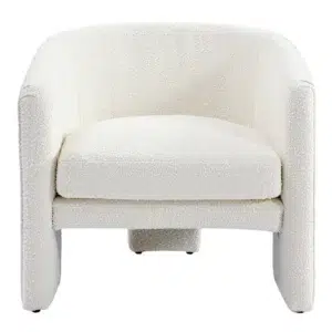 Kylie Arm Chair White Boucle2