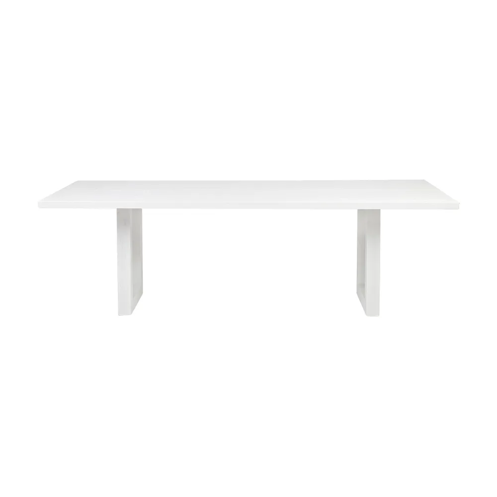 Leeton Oak Dining Table 2m White2