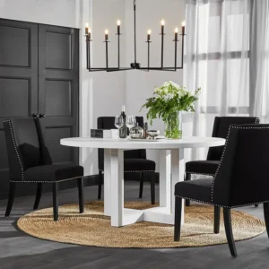Leeton Oak Round Dining Table 1