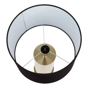 Left Bank Table Lamp Brass W Black Shade4