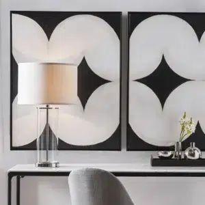 Left Bank Table Lamp Nickel W White Shade4