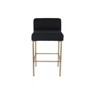 Leon Kitchen Stool Black Linen