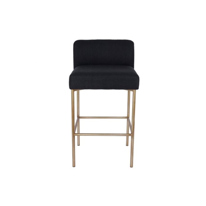 Leon Kitchen Stool – Black Linen