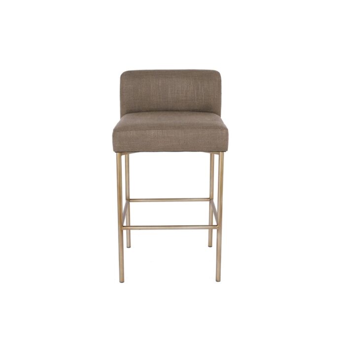 Leon Kitchen Stool – Chocolate Linen