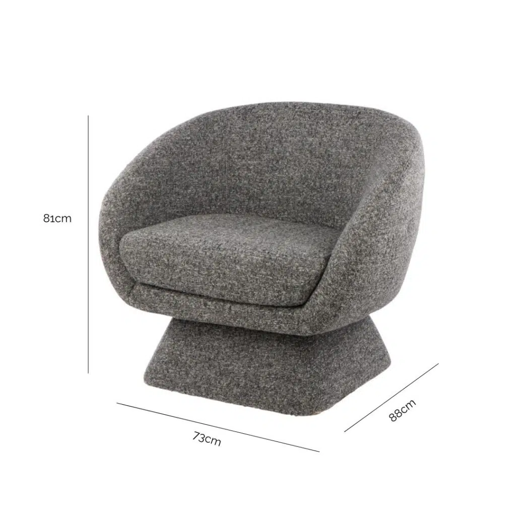 Lucca Swivel Chair Grey