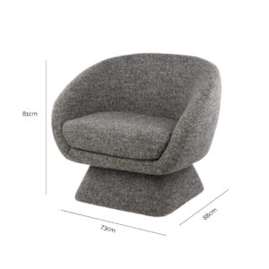 Lucca Swivel Chair Grey