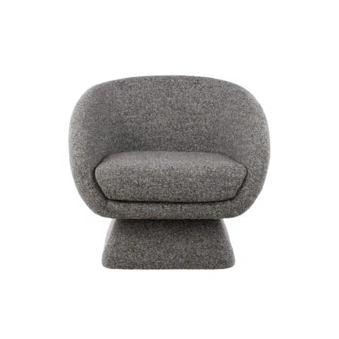 Lucca Swivel Armchair Chair – Grey