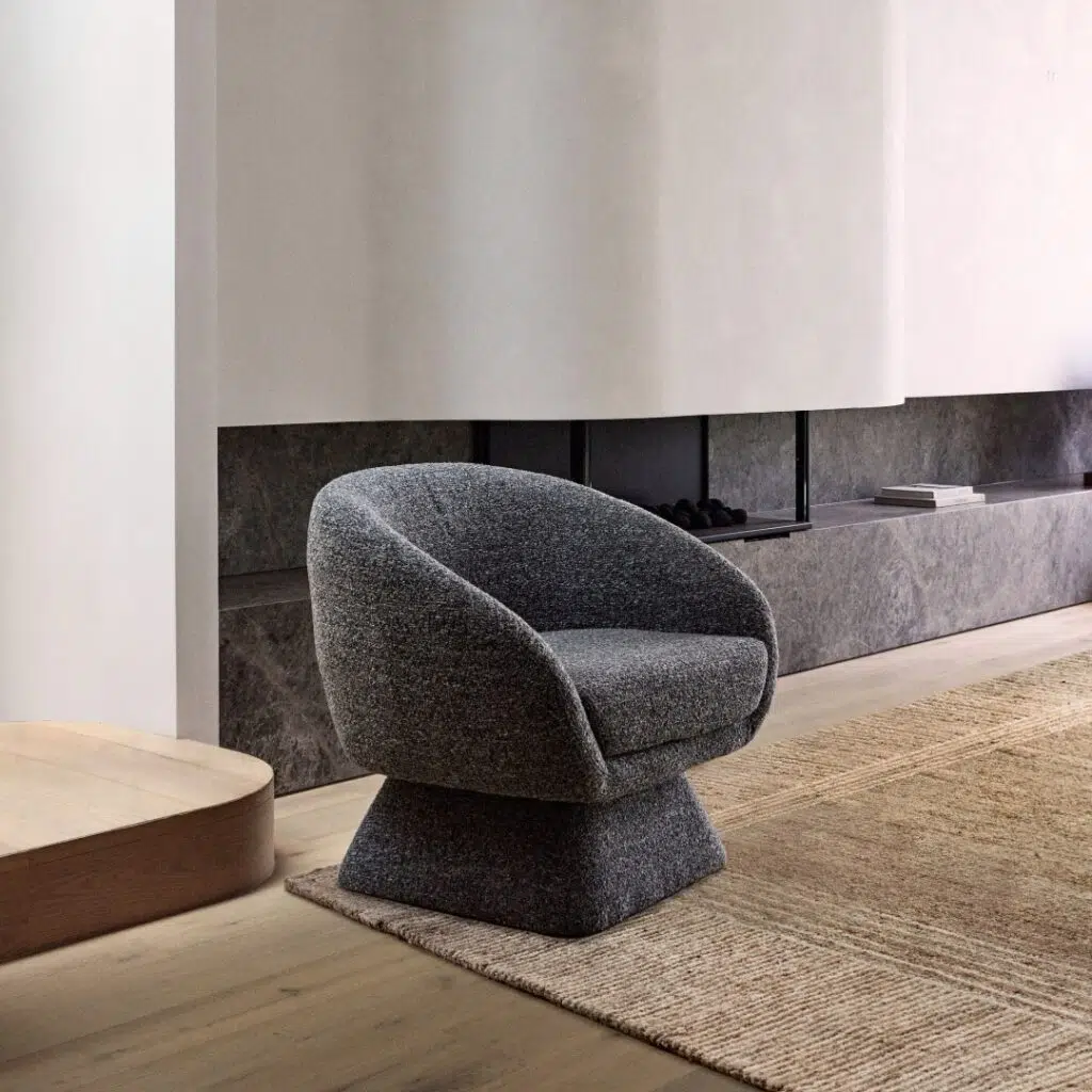 Lucca Swivel Chair Grey