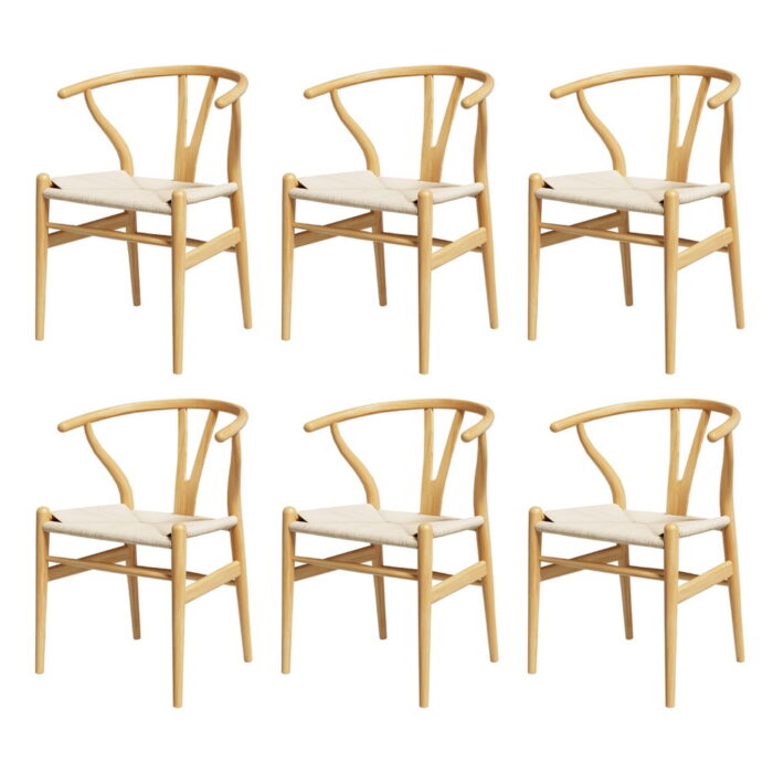 Mason Rattan Wishbone Chair Set Modern Design