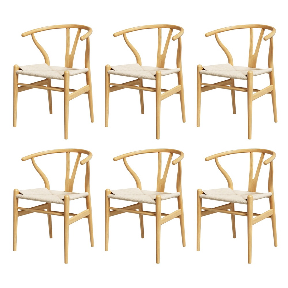 Mason Rattan Wishbone Chair Set Modern Design