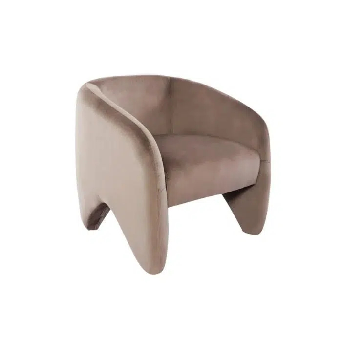 Maine Armchair – Taupe Velvet