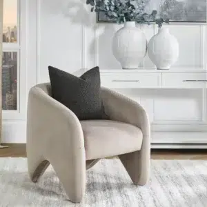 Maine Arm Chair Taupe Velvet2