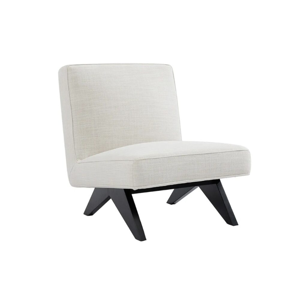 Martyn Slipper Chair Off White Linen
