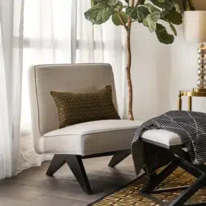Martyn Slipper Chair Off White Linen1