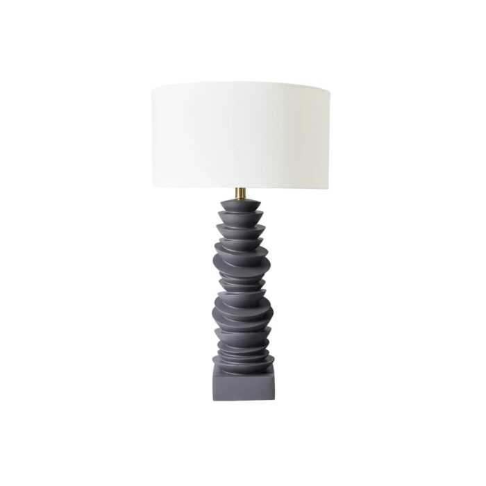 Mendoza Table Lamp – Grey w White Shade