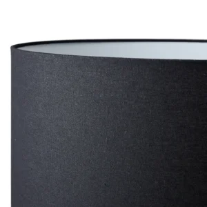 Mendoza Table Lamp White W Black Shade4