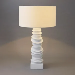 Mendoza Table Lamp White W White Shade3