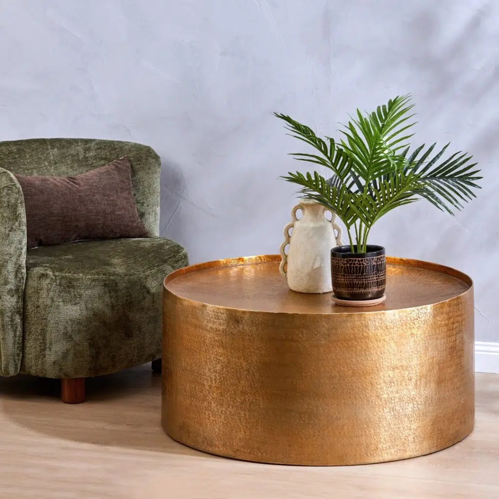 Mesima Side Table Antique Gold