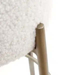 Nino Kitchen Stool   White Boucle4