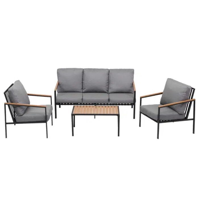 Arlo Outdoor Sofa Set – 5 Seater with Table & Chairs